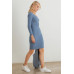 Ribbed Crew Neck Long Sleeve Mini Dress