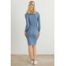 Ribbed Crew Neck Long Sleeve Mini Dress