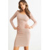 Ribbed Crew Neck Long Sleeve Mini Dress