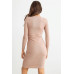 Ribbed Crew Neck Long Sleeve Mini Dress
