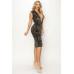 Sexy Deep V Neck Sleeveless Short Dress