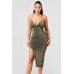 Metallic Glitter Sweetheart Dress