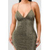 Metallic Glitter Sweetheart Dress