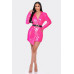 Pearl Belted Sequin Blazer Mini Dress