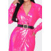 Pearl Belted Sequin Blazer Mini Dress