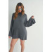 Bell Sleeve Turtle Neck Dress