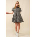 Jacquard Floral Baby Doll Dress