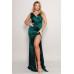 Sleeveless Deep V Low Back Bow Maxi Dress
