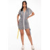 Detachable Zipper Mini Dress