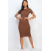 Ribbed Bodycon Midi Dress