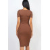 Ribbed Bodycon Midi Dress