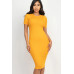 Ribbed Bodycon Midi Dress