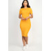 Ribbed Bodycon Midi Dress