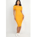 Ribbed Bodycon Midi Dress