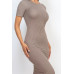 Ribbed Bodycon Midi Dress