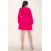 Chiffon Long Sleeve Ruffled Tie Waist Skater Dress