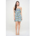 Berry Flower Ruffle Tube Top Mini Dress
