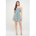 Berry Flower Ruffle Tube Top Mini Dress