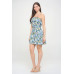 Berry Flower Ruffle Tube Top Mini Dress
