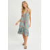 Halter Paisley Border Dress
