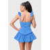 Sweetheart With Drawstring Bow Cutout Ruffled Flutter Sleeves Mini Dress