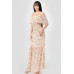 Floral Chiffon Off Shoulder Smocked Back Ruffled Tiered Maxi Dress