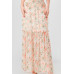Floral Chiffon Off Shoulder Smocked Back Ruffled Tiered Maxi Dress