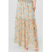 Floral Chiffon Off Shoulder Smocked Back Ruffled Tiered Maxi Dress