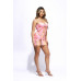 Ribbon Printed Body Print Tube Dress