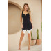 Blk N Wht Combination Bow Bottom Dress