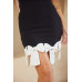 Blk N Wht Combination Bow Bottom Dress