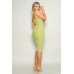 High Cut Racerback Knit Midi Dress