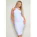 High Cut Racerback Knit Midi Dress