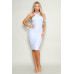High Cut Racerback Knit Midi Dress