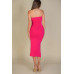 Solid Bodycon Split Hem Tube Dress