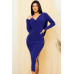 Low Cowl Neck And Back Midi Dress