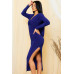 Low Cowl Neck And Back Midi Dress