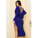 Low Cowl Neck And Back Midi Dress
