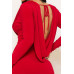 Low Cowl Neck And Back Midi Dress