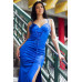 Satin Caged Waist Maxi Dress