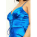 Satin Caged Waist Maxi Dress