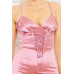 Satin Caged Waist Maxi Dress
