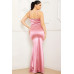 Satin Caged Waist Maxi Dress