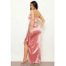 Satin Tubetop Pleated Fold Maxi Dress