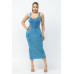 Acid Washed Cargo Midi Dress