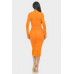 Solid Mesh Ruched Midi Dress