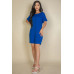 Side Pocket Double Folded Mini Dress