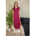 Hidden Pocket Batwing Sleeve V Neck Long Dress
