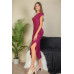 Hidden Pocket Batwing Sleeve V Neck Long Dress