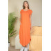 Hidden Pocket Batwing Sleeve V Neck Long Dress